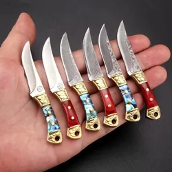 Cuchillo curvo artesanal mongol para exterior táctico tipo llavero