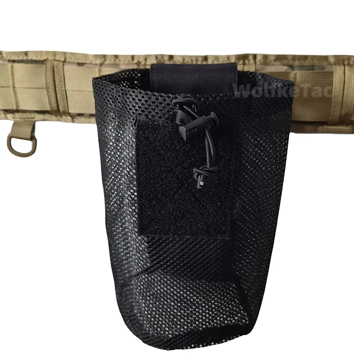 Bolsa táctica MOLLE de malla para volcado, bolsa con cordón para montaje en cinturón, plegable, Flexible, duradera, con gancho y bucle, desplegable - imagen 4