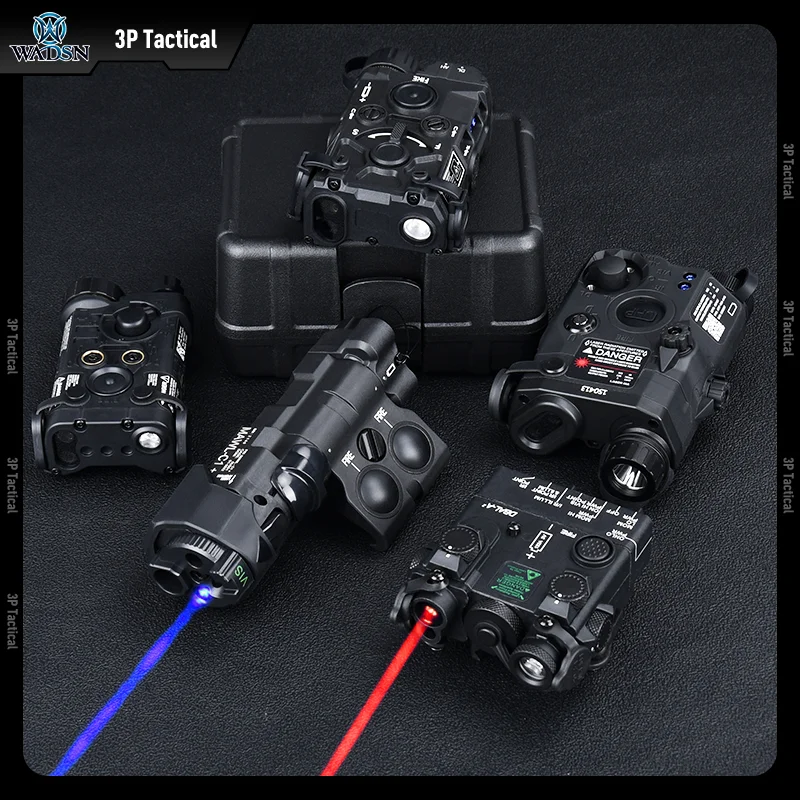 WADSN-indicador láser táctico de nailon PEQ-15 NGAL MAWL DBAL OGL, punto rojo, verde, azul, puntería, arma de caza, lámpara de explorador compatible con riel de 20MM - imagen 3