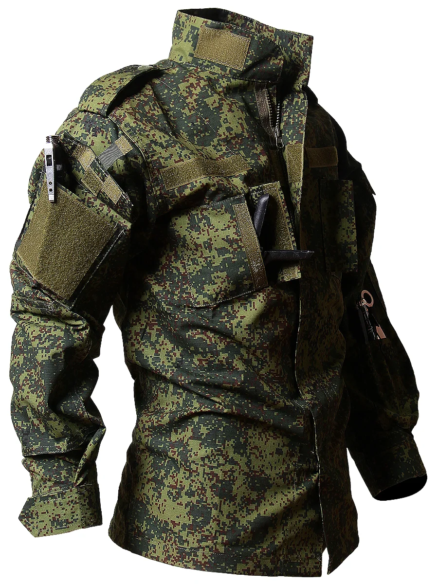 Conjunto de monos de camuflaje de alta gama para hombre, pequeño hombre verde ruso, herramientas resistentes al desgaste, táctico, primavera y otoño - imagen 3