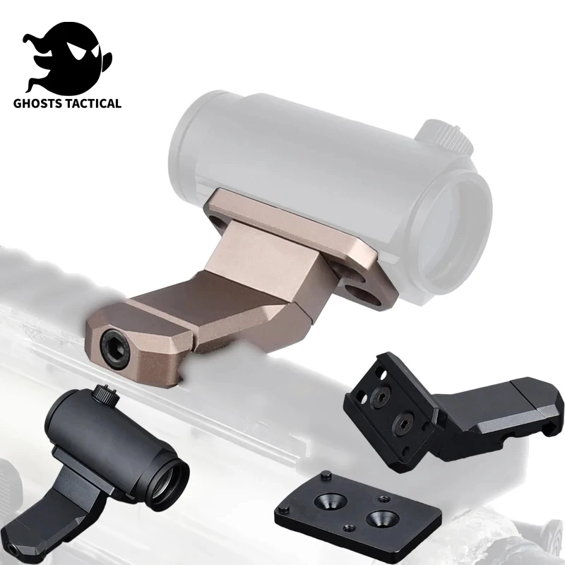 Óptica de puntería táctica RM Red Dot Sight 45 °   Base de montaje compensado, riel de 20mm, alcance de Rifle AR15, accesorios Airsoft, Base exterior Wadsn