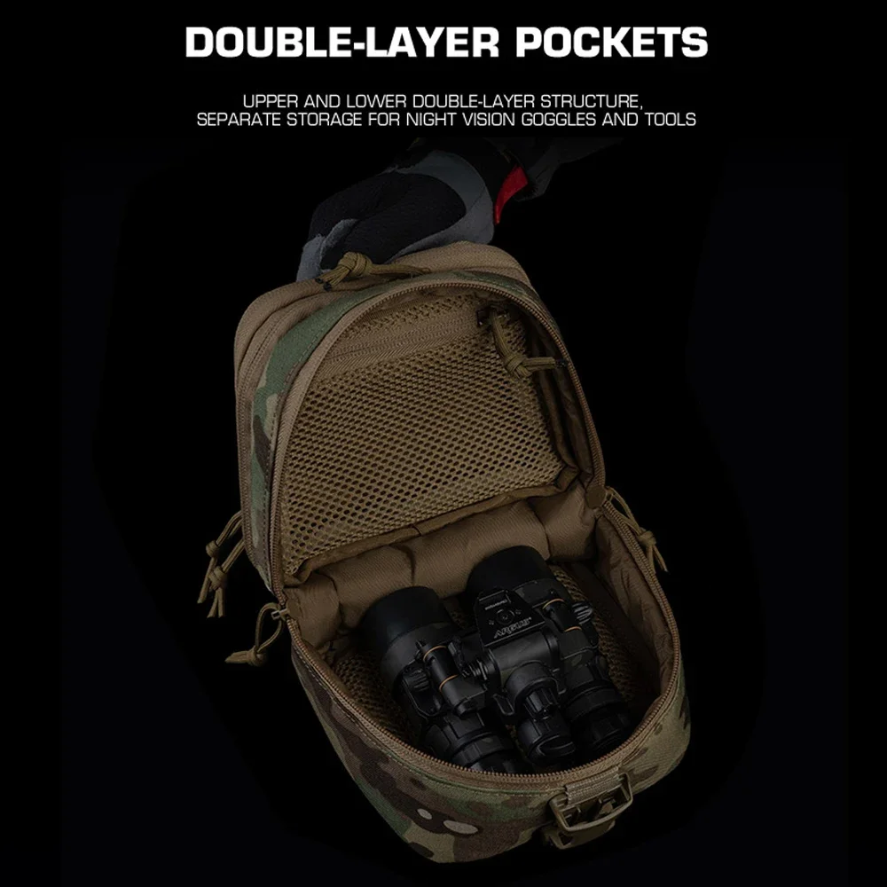Bolsa de almacenamiento de equipo táctico Molle AN/PVS31, bolsa protectora para gafas de visión nocturna NVG, paquete de utilidad de uso General - imagen 2
