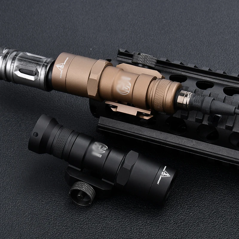 Linterna táctica M300, lámpara LED de Metal M300B, iluminación para Rifle de 600 lúmenes con tapa trasera, función Dual compatible con riel Picatinny de 20mm - imagen 4