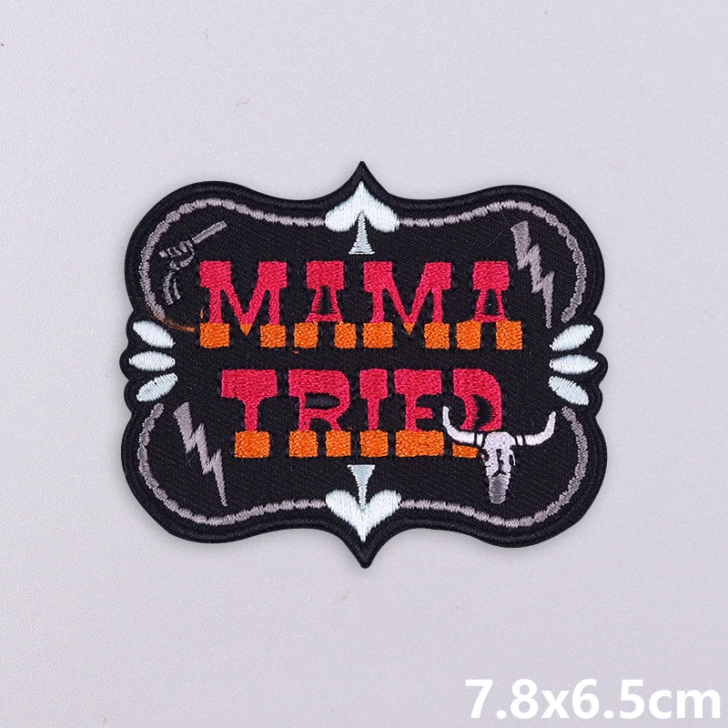 Parches para planchar con apliques de niña/mamá, pegatinas para ropa, letras de dibujos animados/texto, parches bordados en ropa, insignias Fusibles DIY - imagen 5