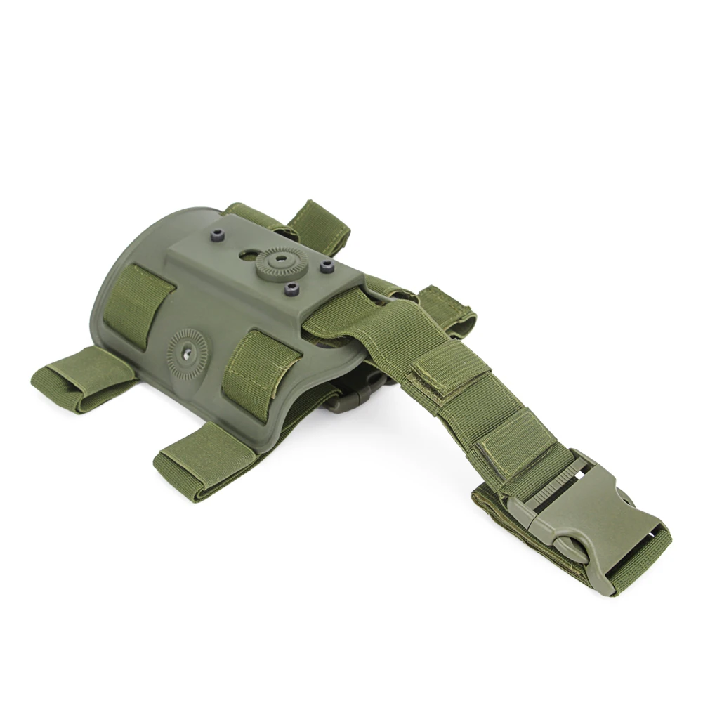 Plataforma de pierna de caída Airsoft, plataforma táctica de montaje en el muslo, Panel de funda con correas ajustables para el muslo y hebillas de liberación rápida - imagen 5