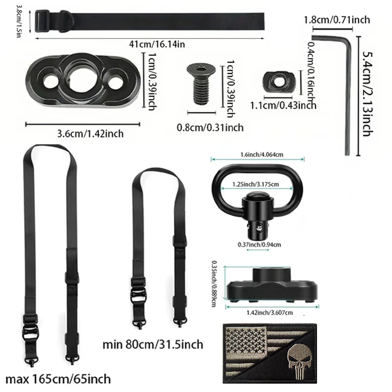 Eslinga de 2 puntos de ajuste rápido con giros QDSling correas de montaje duraderas con bucle para pulgar de ajuste rápido - imagen 5