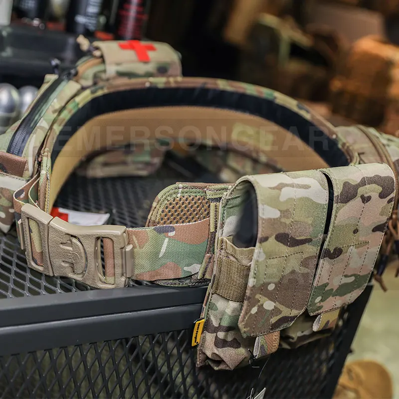 Emersongear-Cinturón táctico de combate de alta resistencia, MOLLE, utilidad para exteriores, pulsera Airsoft, acolchado, caza de patrulla