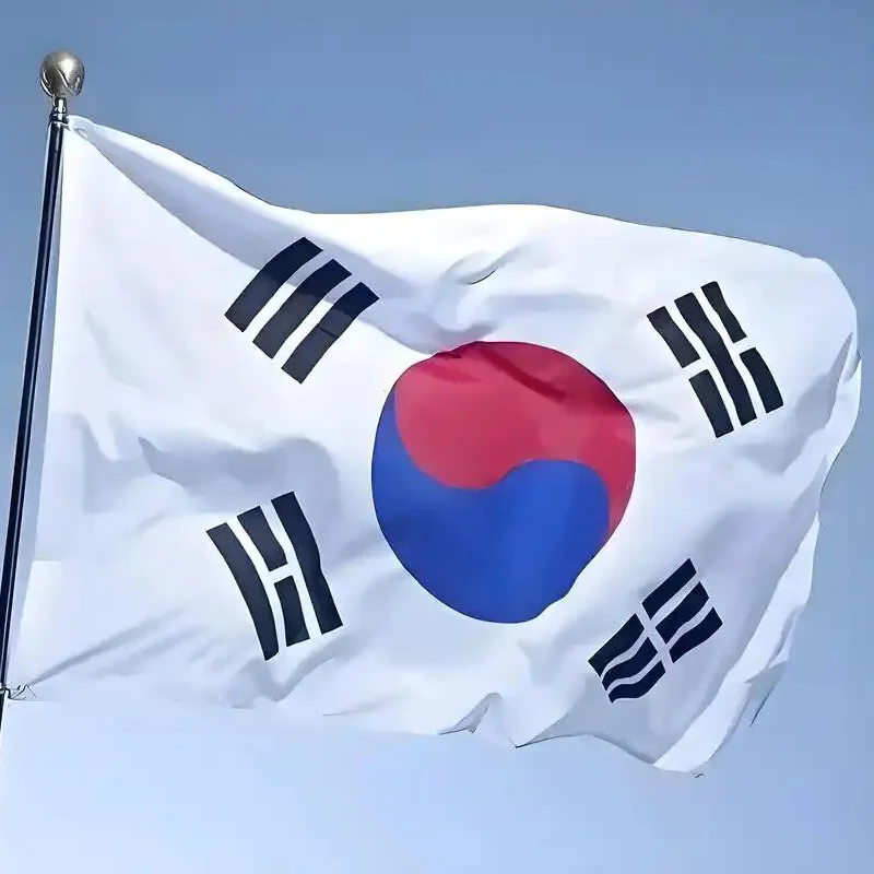 5 unids/lote bandera nacional de Corea 90x150cm bandera de Corea bandera nacional de la República de Corea al por mayor
