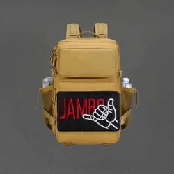 Parche bordado de gestos JAMBO, parches militares de gancho y bucle para ropa, insignia de moral táctica, pegatinas decorativas para mochila