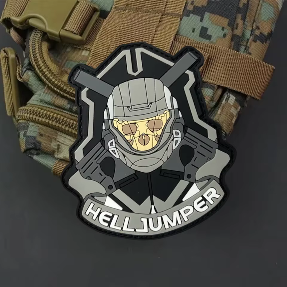 Parche táctico HellJumper PVC 3D – Moral militar gancho y bucle - imagen 4