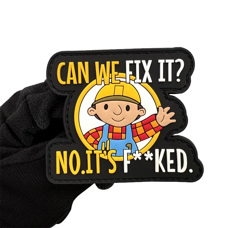 ¿PUTO FISCÓLO para accesorios de bolsas al aire libre? Insignia de aleación de pegatina de goma suave de PVC The Manutention Expert Morale - imagen 3