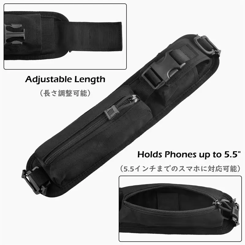 AQzxdc Bolsa táctica de administrador Molle, bolsa militar MOLLE, bolsas de cintura tácticas compactas multiusos horizontales, bolsa de utilidad - imagen 2