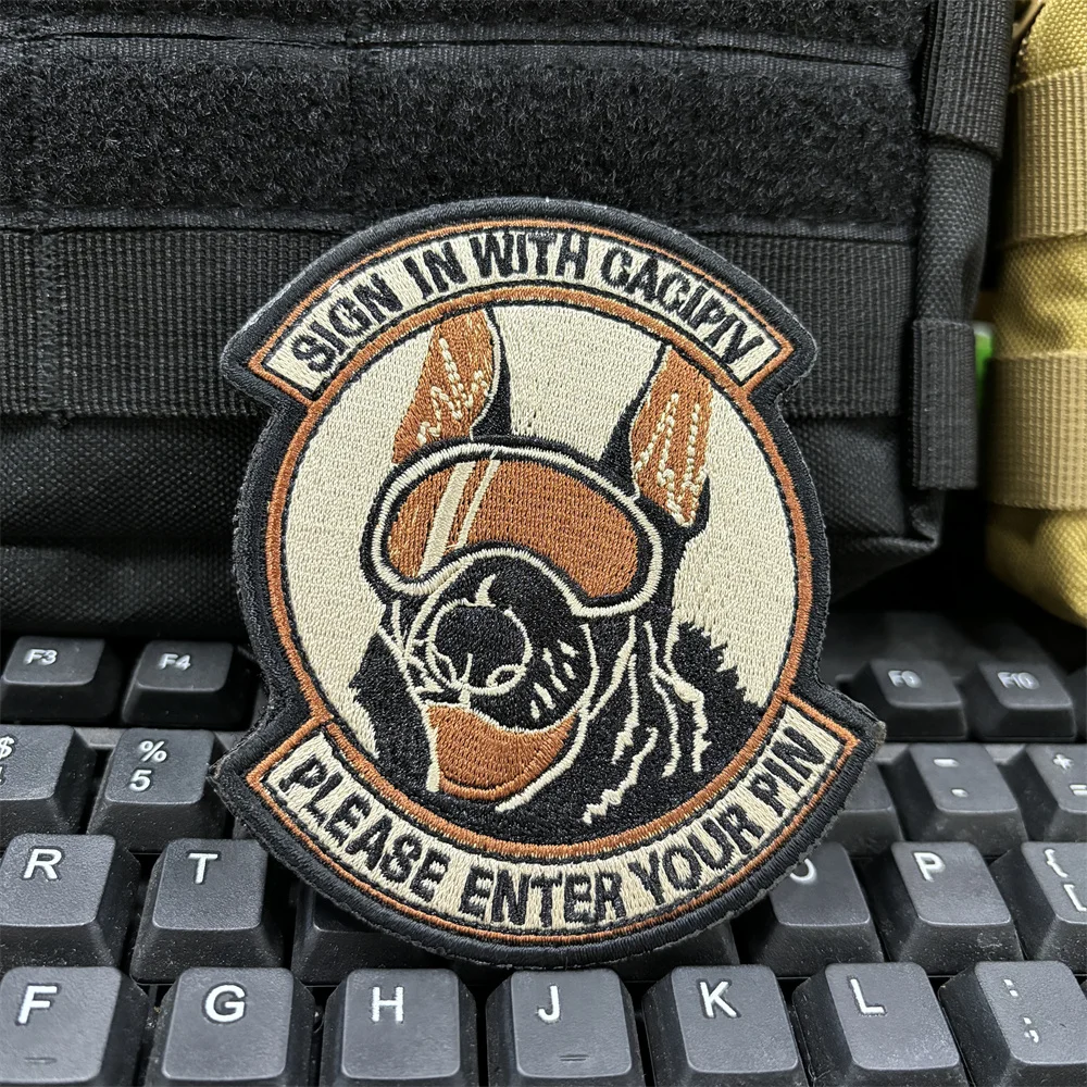 Parches tácticos bordados para mochila, pegatinas de ropa con dibujos animados de perros, bonitos animales, insignia de moral para mascotas, apliques para perros - imagen 3