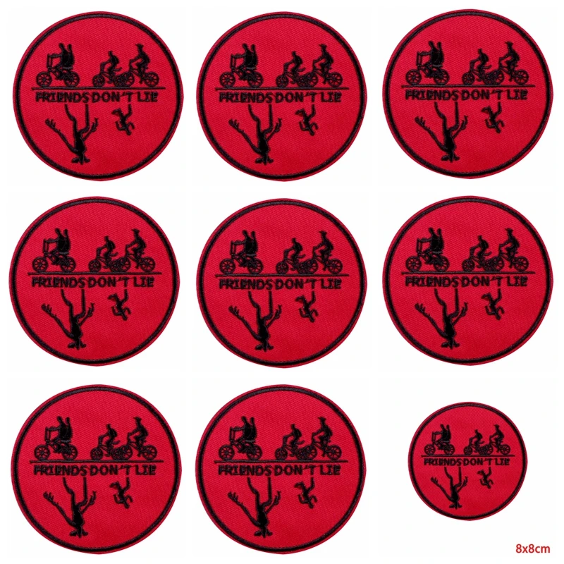 Parche con eslogan para planchar, parches termoadhesivos para ropa, DIY Friends Don't Lie, bordado, mochila, 10 unidades por lote - imagen 5