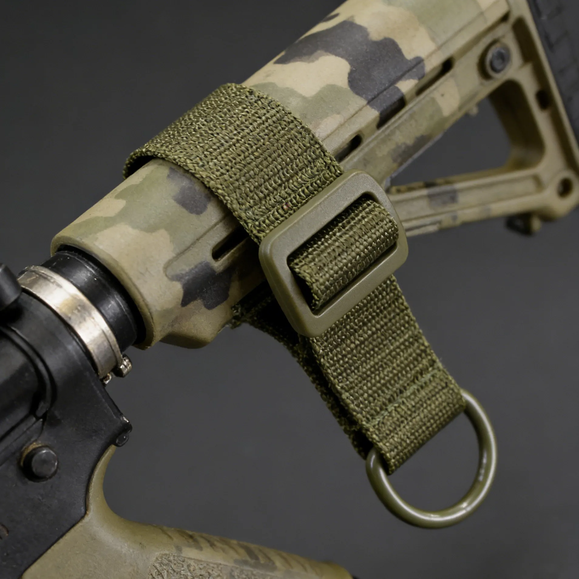 Cuerda táctica multifunción ajustable Airsoft ButtStock Sling Rifle adaptador Stock correas de pistola cuerda 1/2/3 Uds - imagen 5