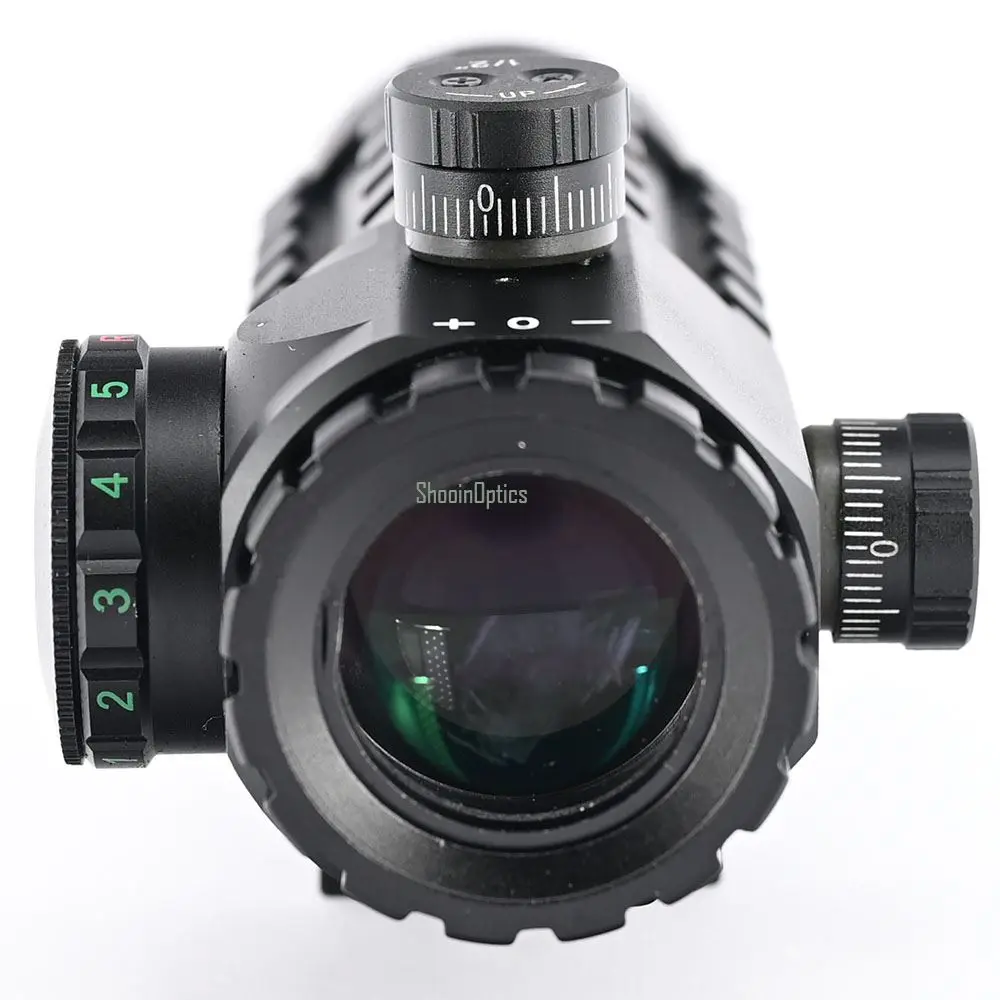 Shooin 3x28 Optics Scope Riflescope Tactical Direct Adjustment Turret With 20mm And 11mm Mount Base 1/2 MOA M7924 - imagen 5