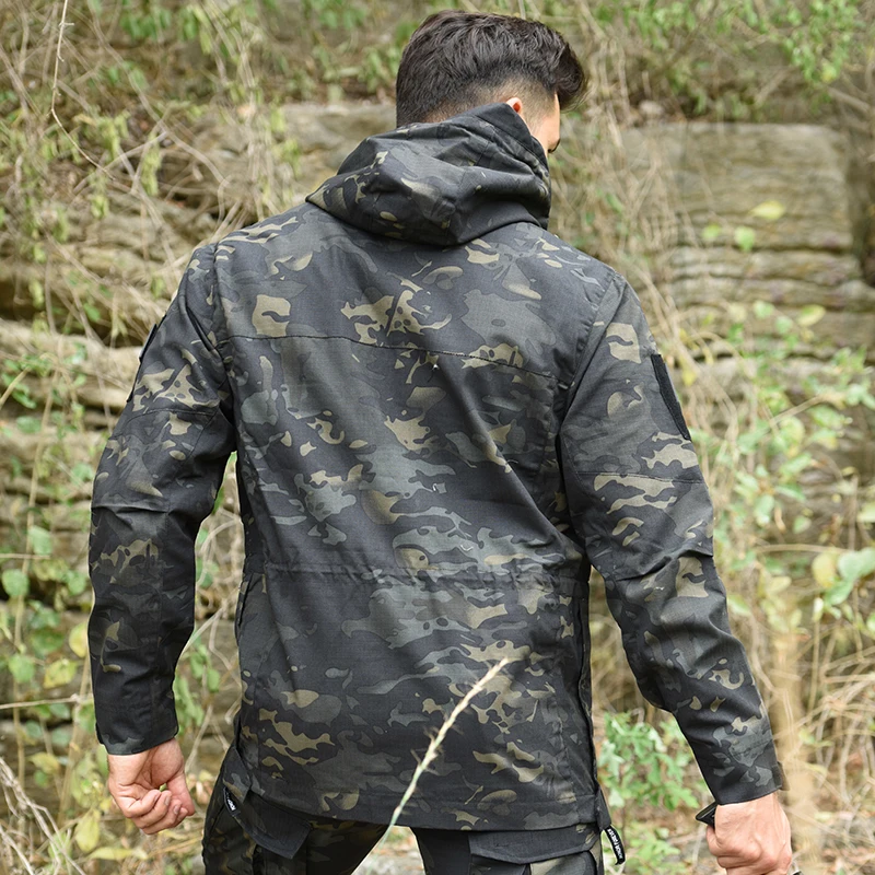 HAN WILD-Chaqueta de combate M65 para hombres, ropa de caza, cortavientos a prueba de viento, abrigo de piloto de vuelo, capucha, chaqueta de escalada - imagen 5