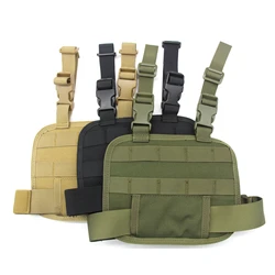 Pistolera táctica MOLLE con panel de muslo transpirable