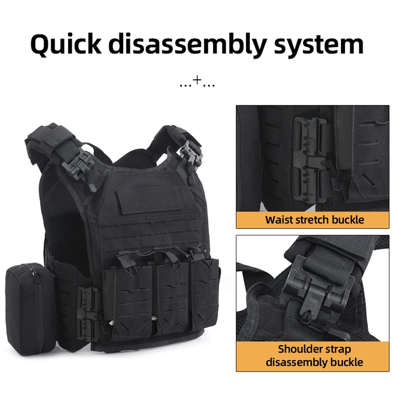 Mochila táctica para deportes al aire libre para hombres, multiajuste, caza, Camping, senderismo, chaleco Molle con gancho y bucle, bolsa de entrenamiento de viaje