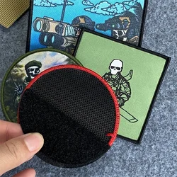 Parche morale estampa Skull Soldier – Táctico velcro para mochila o ropa