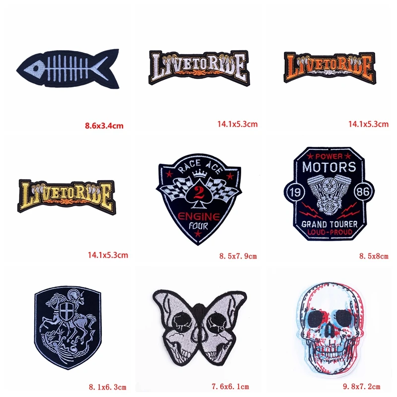 Parches termoadhesivos bordados estilo punk para chaquetas y vaqueros - imagen 3