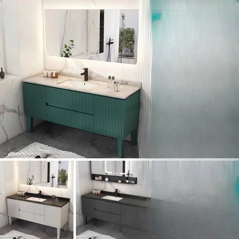 Gabinete de baño de madera maciza, combinación de baño, inodoro, lavabos, lavabo y mesa de lavado, lujo ligero y Simple, Moderno - imagen 2