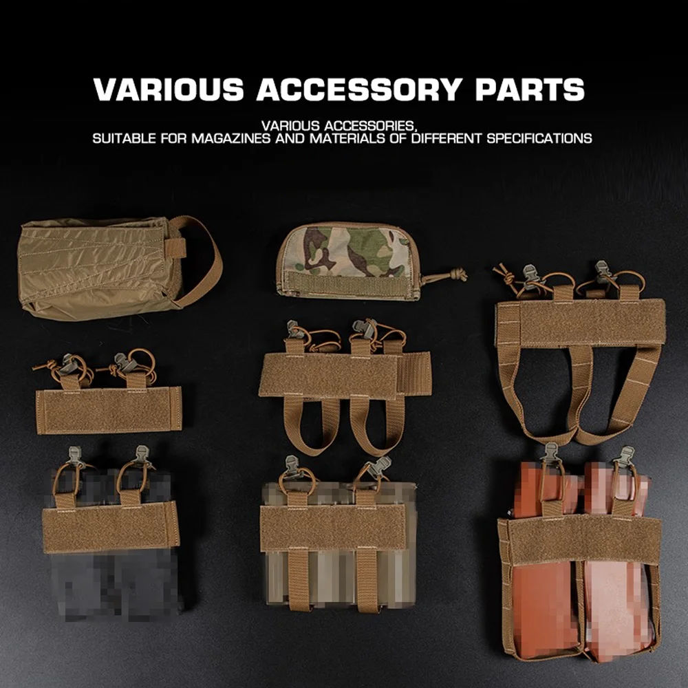 OphidianTac-Chaleco de entrenamiento para caza, bolsa portadora de revistas Molle, equipo de caza multifuncional al aire libre para CS Airsoft Paintball - imagen 5