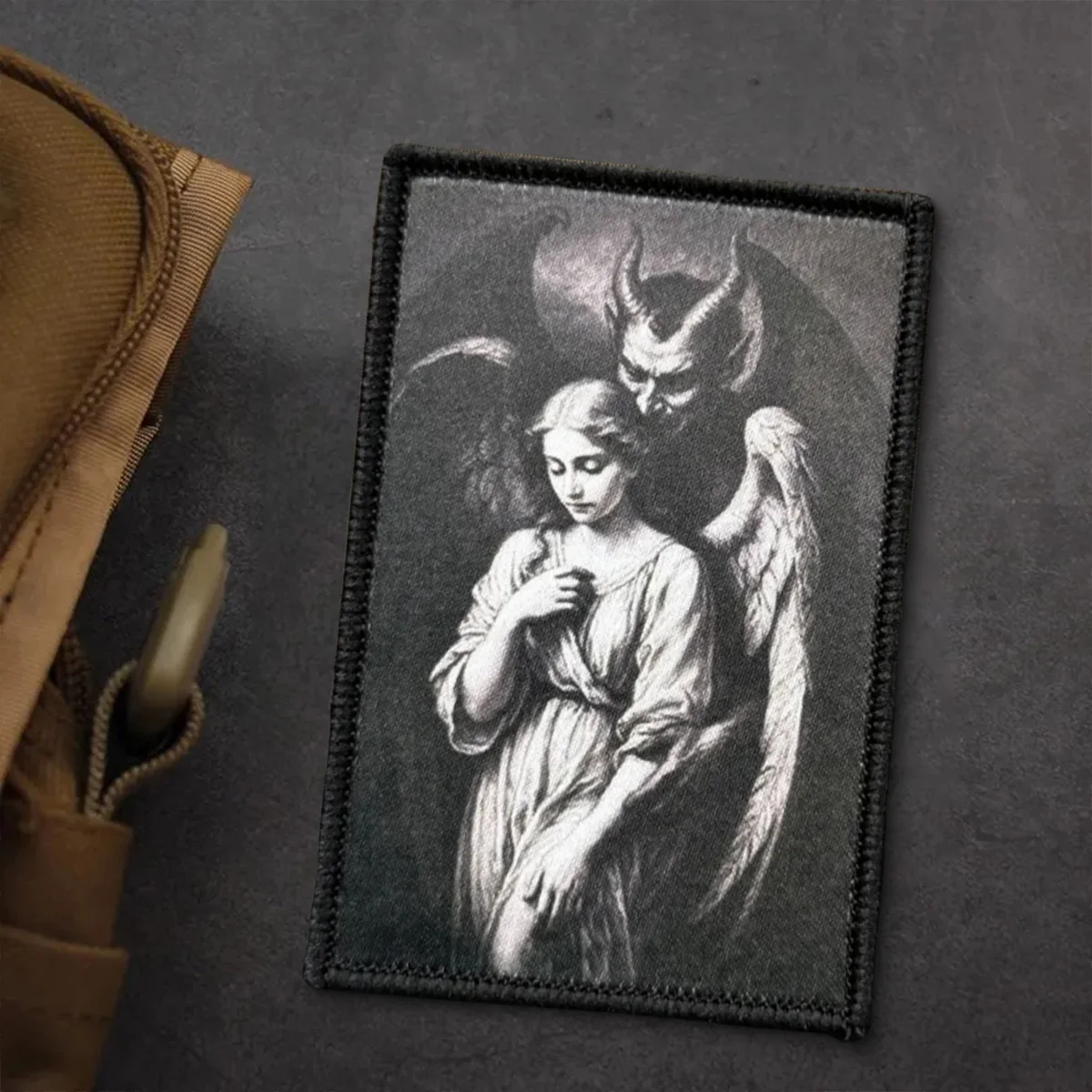 Parches tácticos "ángel y demonio" para ropa, parche divertido de gancho y bucle, insignia de moral militar, apliques de combate, pegatinas para mochila - imagen 2