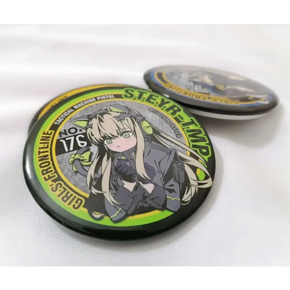 Insignia de uniforme Jk de primera línea para niñas, 7,5 cm, HK416 404, juego de Anime, pistola táctica, pines para mochila - imagen 4