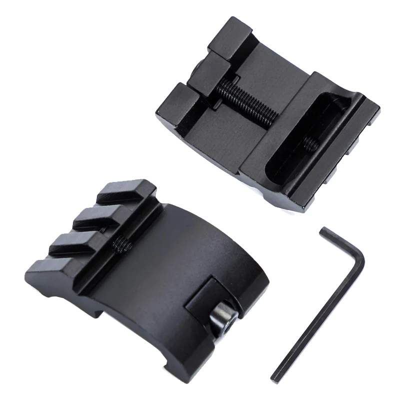 Montaje compensado de 45 grados, con riel de 20mm, 3 ranuras, para adaptador de montaje de linterna con mira de punto rojo, para caza, accesorios para pistola de juguete
