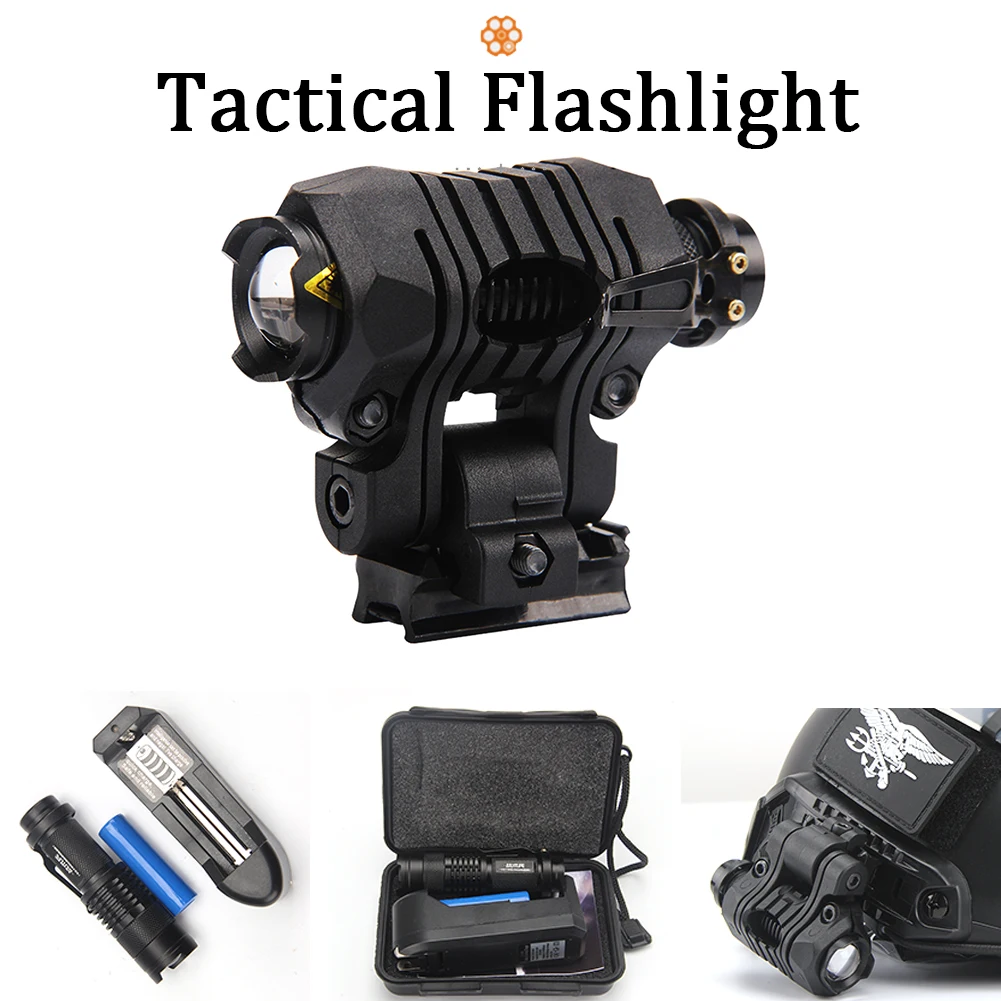 Casco Táctico MICH 2000, con Gafas de Airsoft, Linterna y Montaje NVG, para La Caza Al Aire Libre de Paintball CS - imagen 5