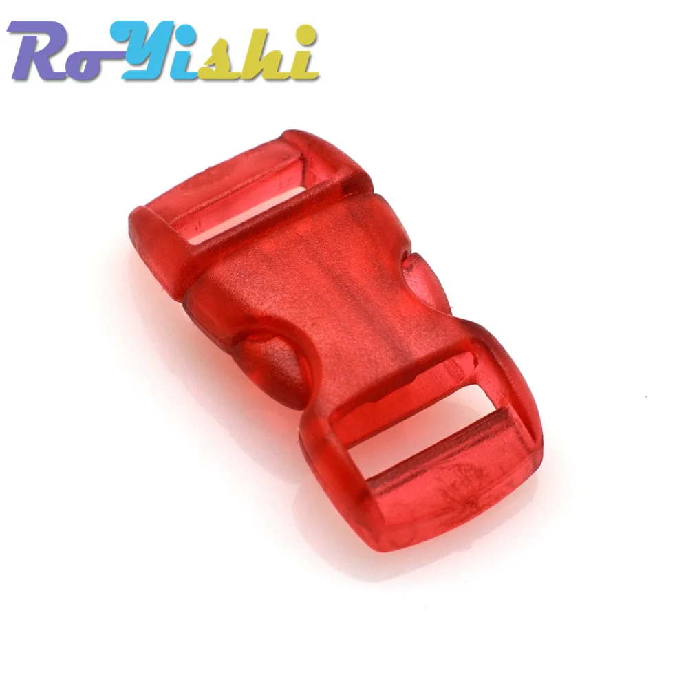 Mini hebillas de Liberación lateral curvada para pulsera de Paracord/collares de gato, colores claros, gelatina, 3/8 "(10mm), 11 unids/lote por paquete - imagen 5