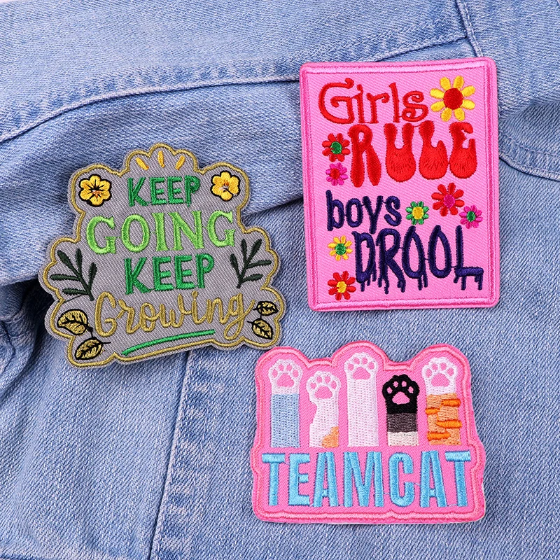 Parche de girasol, parche bordado de dibujos animados/gato, parches para planchar para ropa, parches termoadhesivos para ropa, chaquetas, pegatinas para coser - imagen 5