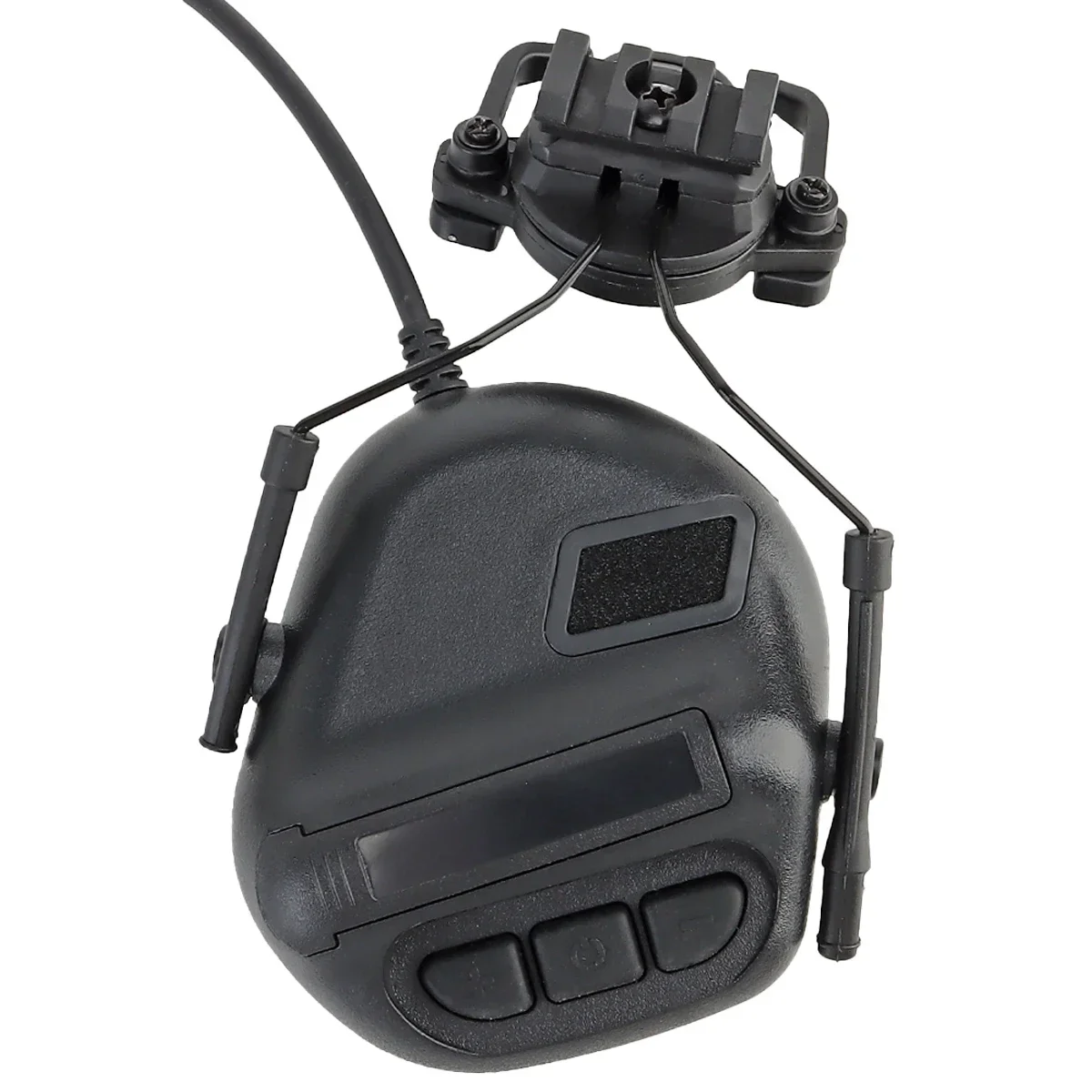 Casco táctico auriculares plegables sin recogida auriculares con cancelación de ruido Paintball CS caza tiro adaptador PTT auricular móvil - imagen 4