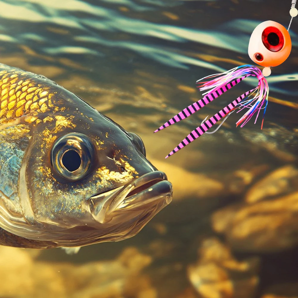 10 Uds. De remolques de anzuelo que brillan en la oscuridad, falda de goma de silicona, señuelo de pesca, remolques giratorios, atado de Jigging, accesorios de pesca - imagen 4