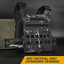 Chaleco táctico SPC ligero, portador de placa, sistema MOLLE de liberación rápida, chaleco de caza, equipo CS portátil
