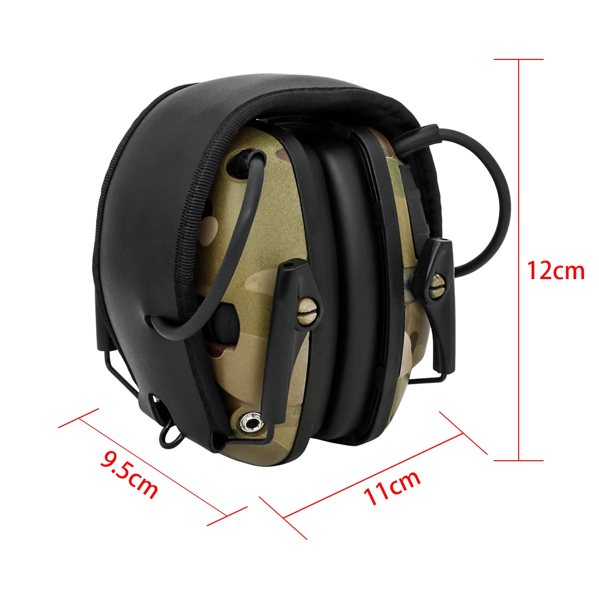Auriculares tácticos de camuflaje MultiCam, orejeras electrónicas de tiro, defensa auditiva de caza, reducción de ruido, orejeras tácticas - imagen 5