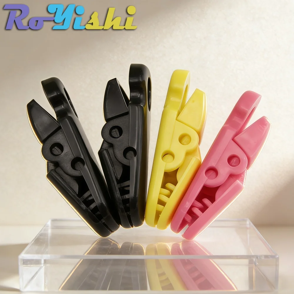 Paquete de 25 clips de plástico multiusos, abrazaderas fijas coloridas, resistentes para el hogar, oficina, cocina, costura, manualidades - imagen 5