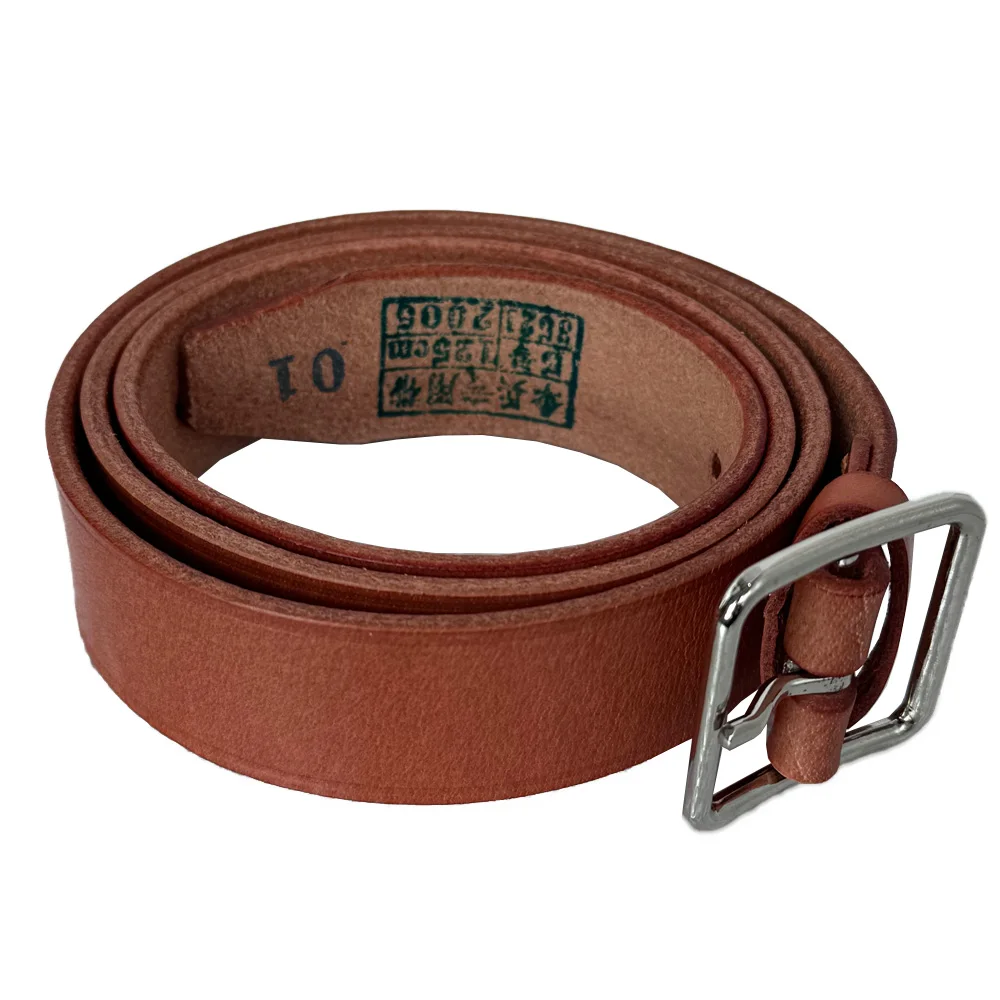 Cinturón de piloto Retro de la Segunda Guerra Mundial, piel de vaca pura hecha, 125cm, cinturón para hombre y equipo de soldado duradero - imagen 4