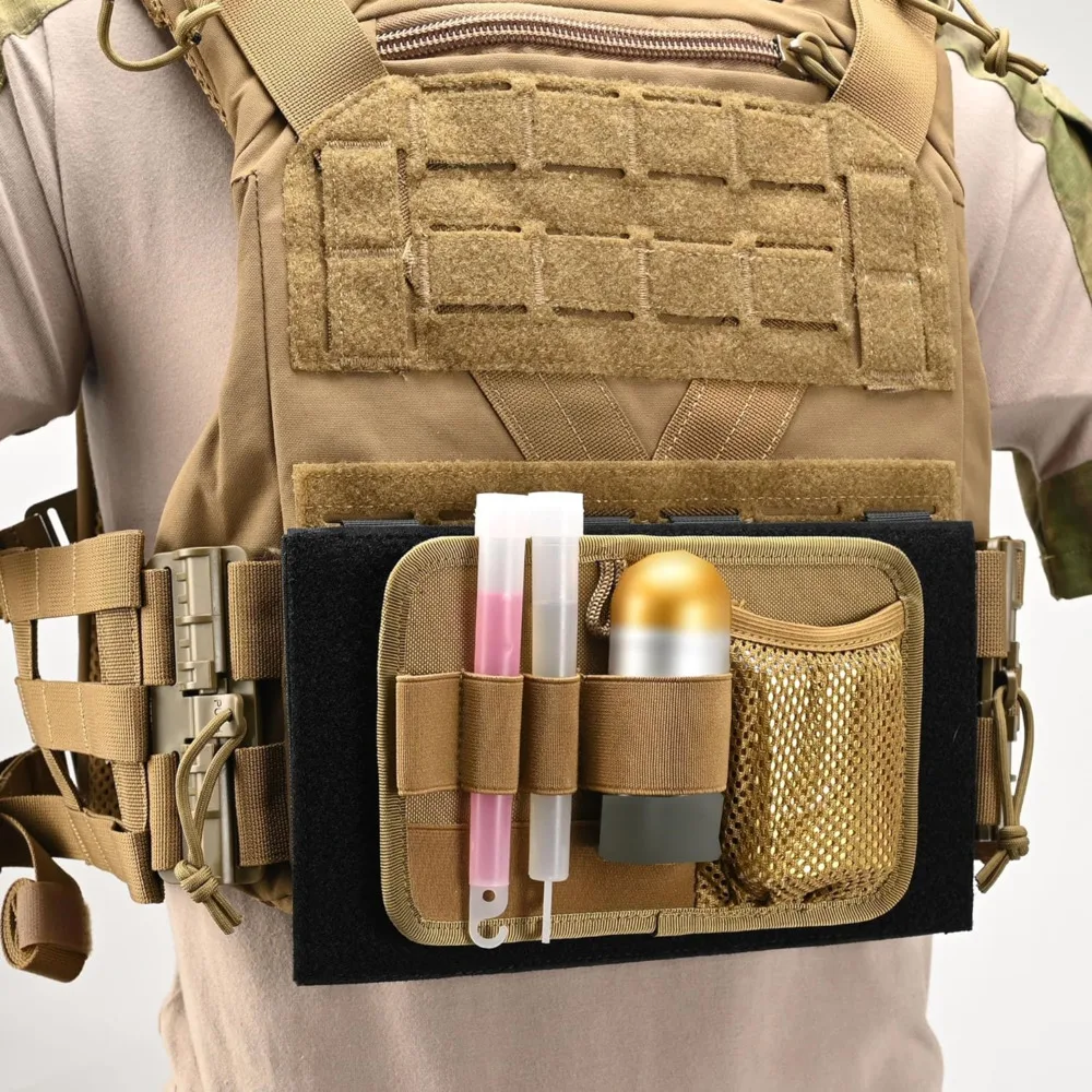 Panel de conexión táctico Molle, placa de montaje, almohadilla de insignia, parches morales, tablero de exhibición de gancho y bucle, sistema MOLLE para caza - imagen 2