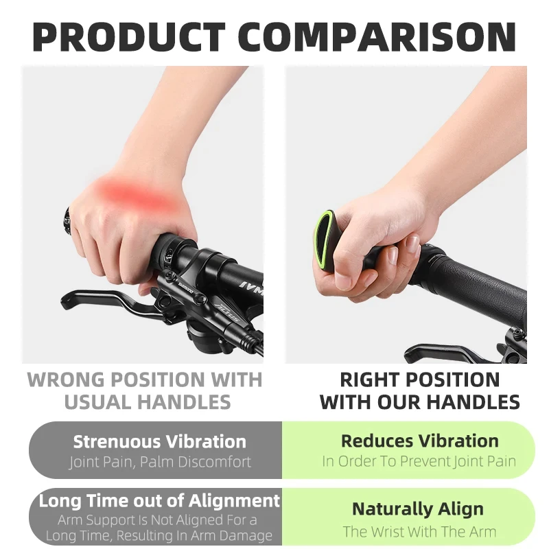 Empuñadura de bicicleta montañosa con mango reflectante de nailon de 22,2mm al final del poste de la bicicleta MTB, accesorio de mano para bicicleta - imagen 4