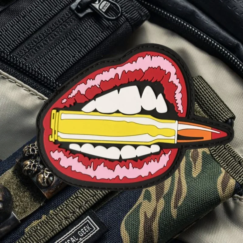 Parche con estampado de Chevron de PVC para balas de labios, chaleco táctico, sombreros con gancho y bucle, insignia de moral, pegatinas para mochila, parches para brazalete para ropa - imagen 5