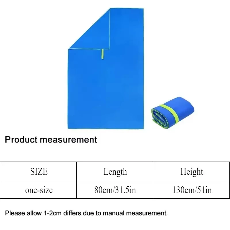 Toalla deportiva de microfibra de secado rápido, toalla de bolsillo portátil, ultraligera, absorbente, grande, para piscina, Fitness, Yoga, Playa - imagen 5