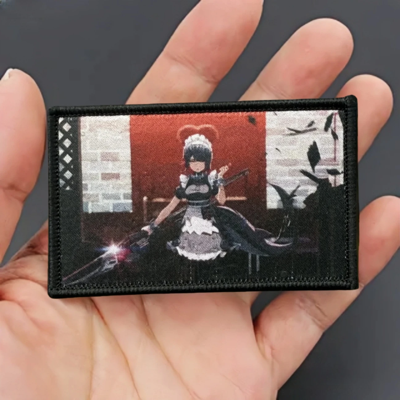 Parche de chica guerrera de sirvienta, insignia de moral táctica, mochila del ejército militar, pegatina personalizada, parches de gancho y bucle impresos para ropa - imagen 2