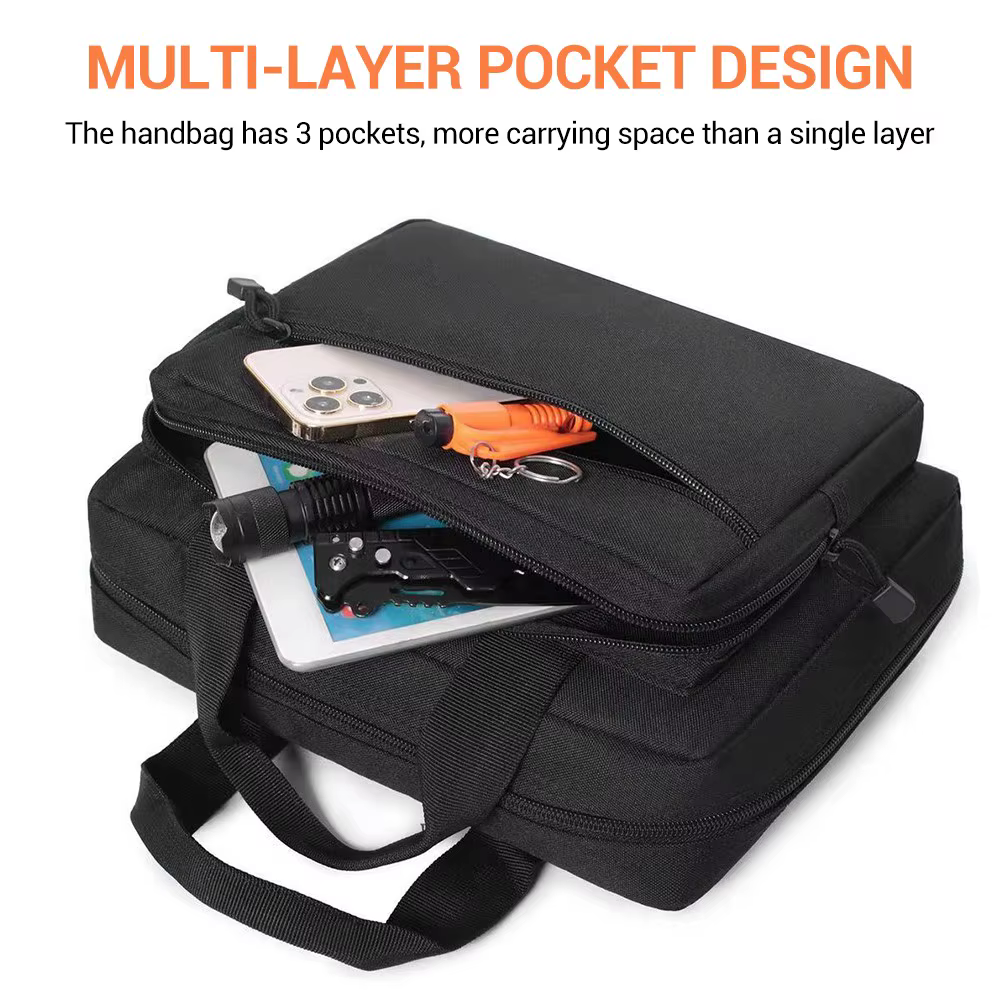 Funda pistola táctica lona – Doble capa con compartimento visor - imagen 2