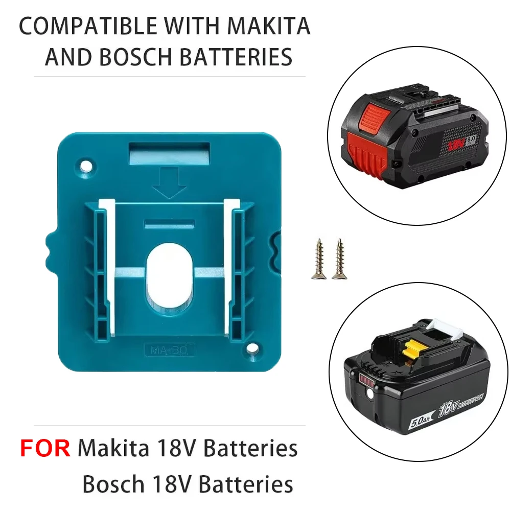Soporte de batería para Makita, estante de almacenamiento de batería de iones de litio de 18V, soporte de muelle de montaje en pared para Makita BL1860 BL1850 BL1840 BL1830, 1/5 Uds.