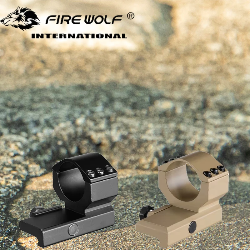 FIRE WOLF 30mm táctico L Offset voladizo alcance montaje anillo de aluminio resistente ajuste 20mm Picatinny Rail caza
