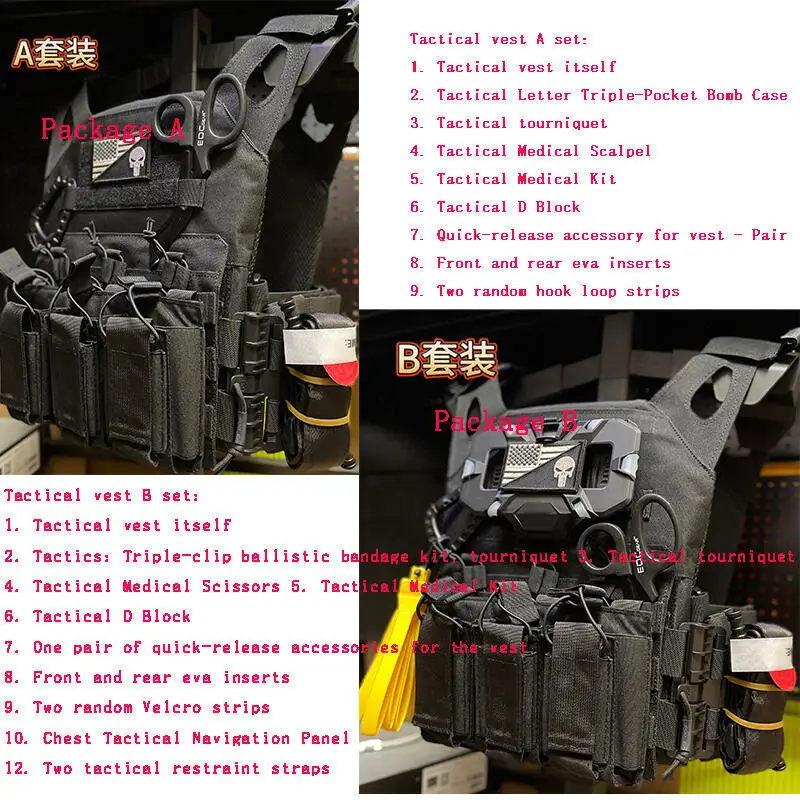 Chaleco táctico protección de liberación rápida chaleco protector multifuncional