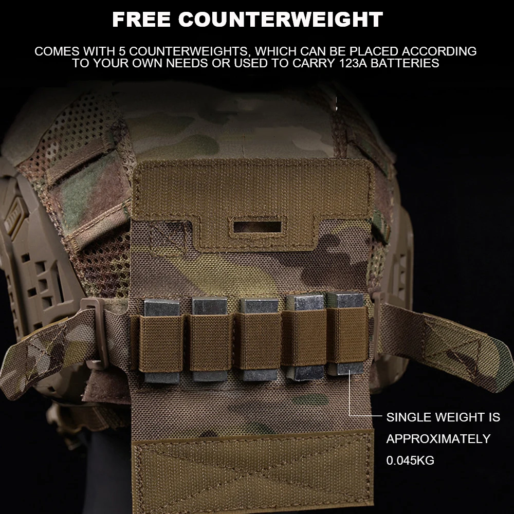 Bolsa de contrapeso para casco táctico Airsoft, bolsa de contrapeso NVG, BJ, PJ, MH, OPS-Core, cascos rápidos - imagen 5