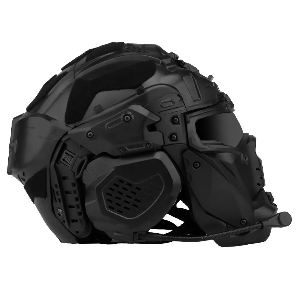 W casco de asalto II auriculares incorporados ventilador desempañante protección integrada caza al aire libre combate Airsoft casco Moto equipo de equitación - imagen 3